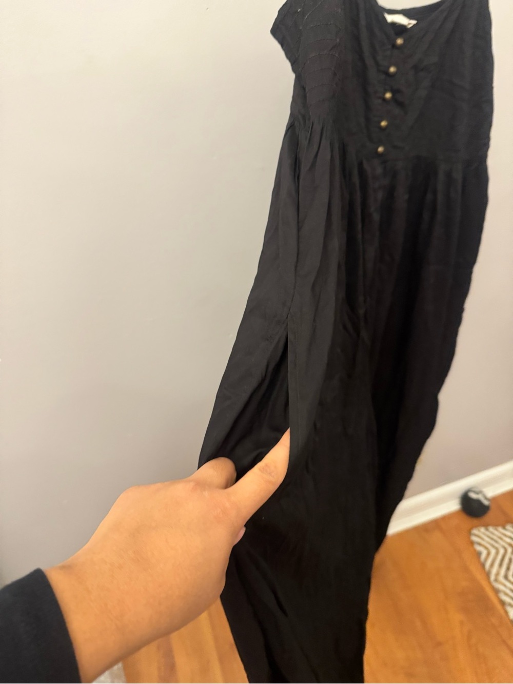 Anthropologie Black Spaghetti-Strap Harem Jumpsuit - Picture 6 of 8